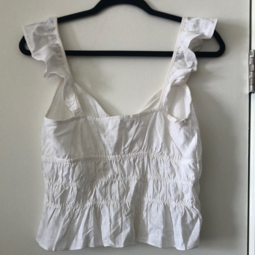 White Ruffled Top - Picture 6 of 6